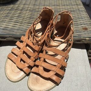 Born Tan Strappy Sandals